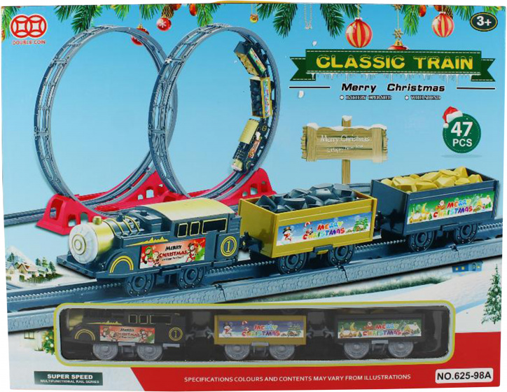 Peha dekoračný vláčik Classic Loop steel 49-diel