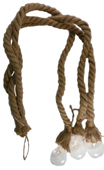 Peha dekorácia osvetľovacie lano 140 cm sisal/sklo hnedé 3 kusy