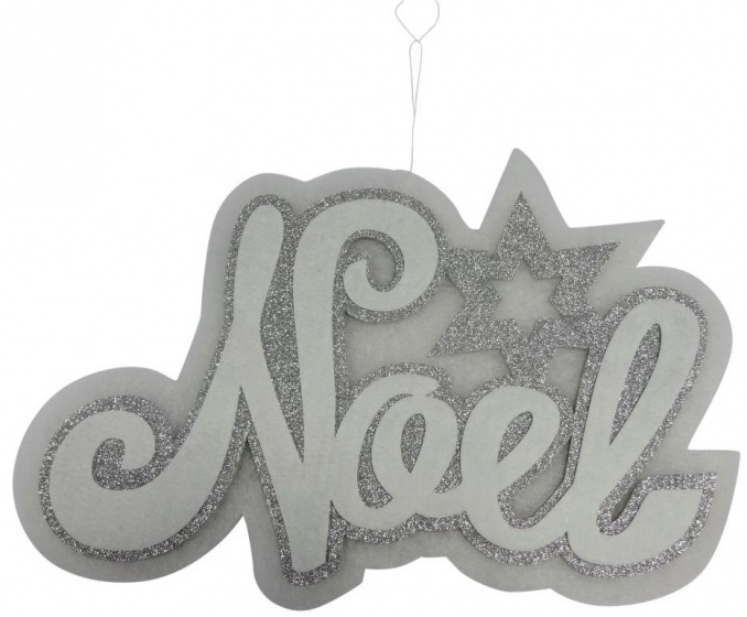 Peha Vianočný vešiak Noel 34 x 48 cm filc biela/strieborná