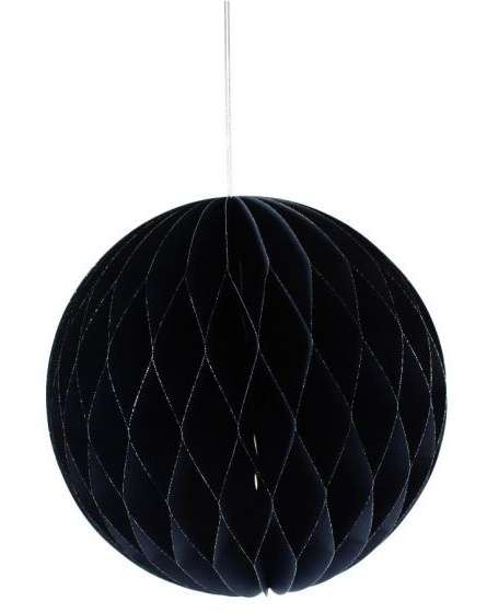 Peha vianočné gule 15 cm papier tmavo modrá/strieborná