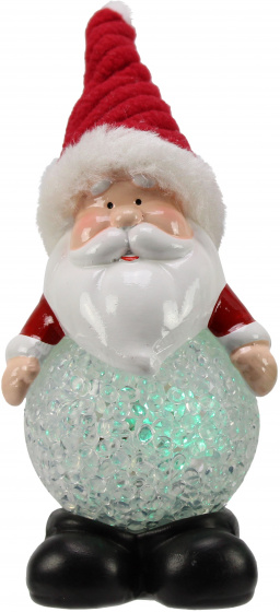 Peha vianočná figúrka Santa Claus ľad 10,5 x 5,5 cm keramická červená/biela