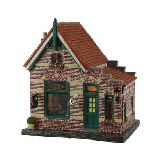 Dickensville vianočný domček rybársky domček Stavoren 16 x 13 x 18 cm hnedá