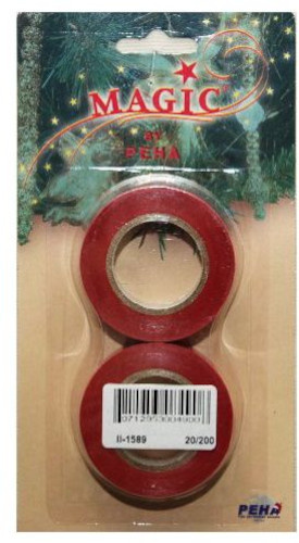 Peha raamtape magic 1,9 cm x 10 meter pvc rood 2 stuks
