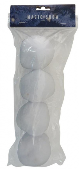 Peha snehové gule 8 cm syntetické biele 4-dielne