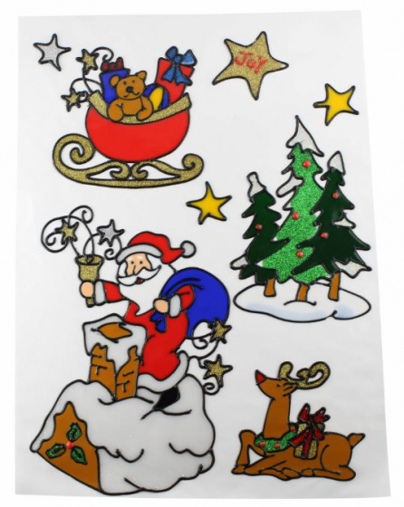 Peha nálepky na okná vianočné 37 x 50 cm 8 kusov