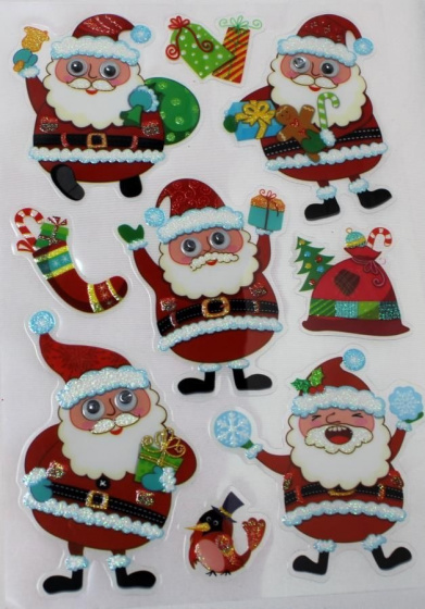 Peha stickers kerstman junior 25 x 14,5 cm folie rood