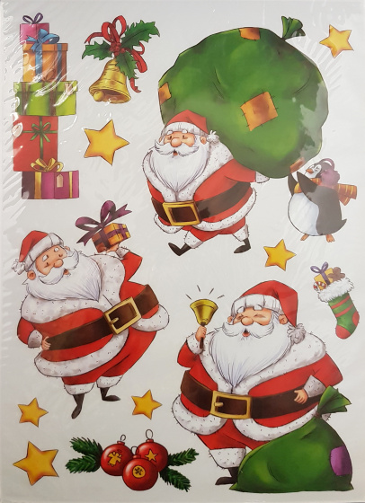 Peha samolepky Santa Claus 42 x 25 cm fólia červená