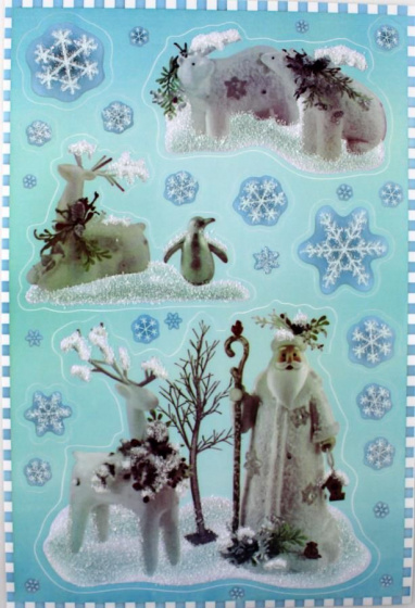 Peha hárok nálepiek Frosty 20 x 29,5 cm modrý 13 ks