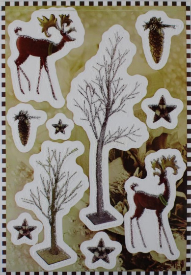 Peha hárok nálepiek Frosty 20 x 29,5 cm hnedá 13 ks