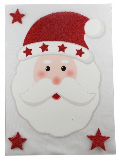 Peha arch samolepiek Santa Claus 28,5 x 40 cm PVC červená/biela