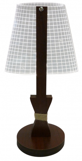 Peha stolná lampa led USB 18 x 13 x 35 cm drevo hnedá