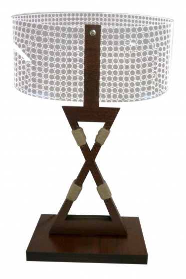 Peha stolná lampa led USB 26 x 10 x 37 cm drevo hnedá