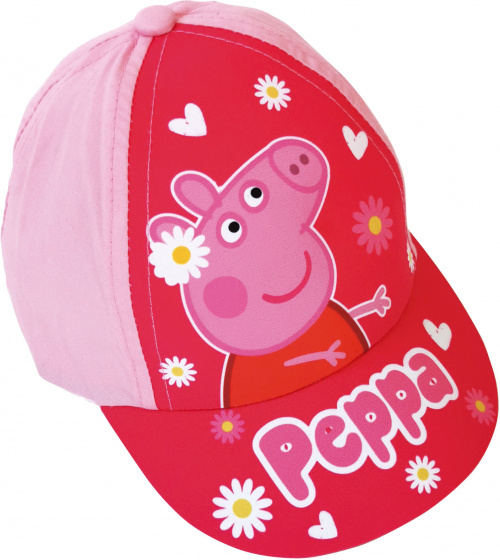cap Peppa Pig girls cotton red/pink size 44/46