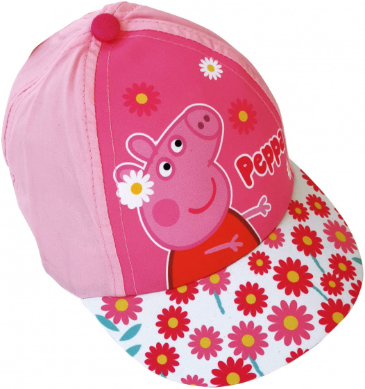cap Peppa Pig girls cotton pink/white size 44/46