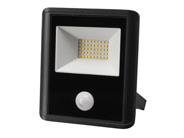 Perel vonkajšie svietidlo pohybové čidlo led 16,6 cm 30W čierno/biele