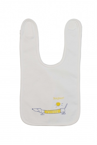 bib dog 32 cm white
