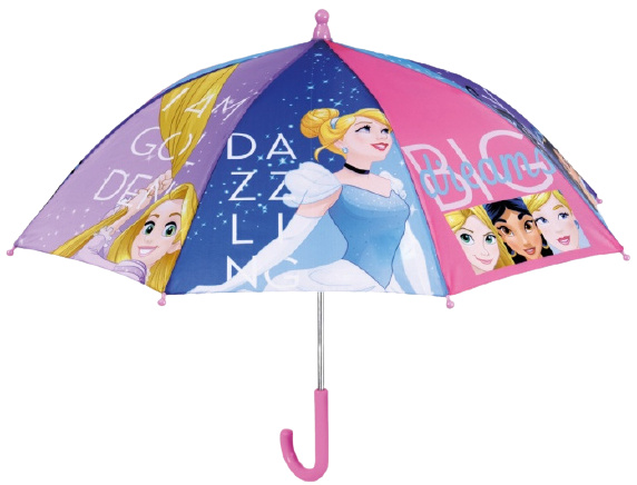 Perletti paraplu princess 66 cm polyester blauw/roze