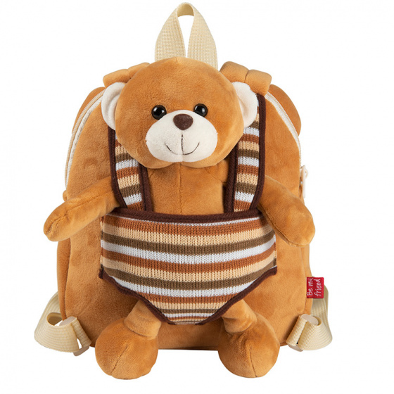 Perletti reversible backpack benji bear 1,6 liter bruin