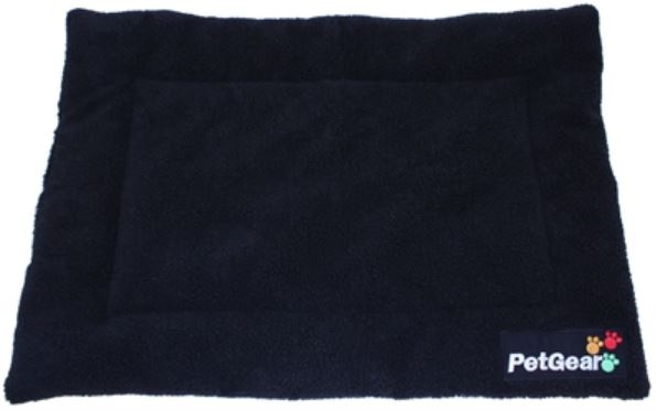 PetGear podsedák pre psa 107 x 71 cm jahňacia vlna čierna