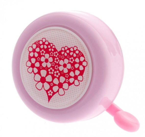 Pexkids fietsbel met alle liefde 50 mm roze