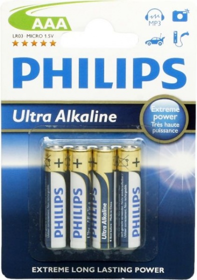 Philips aAA/LR03 Ultra alkalická batéria 4 batérie