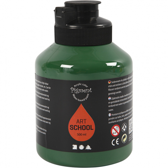 Pigment acrylverf donkergroen 500 ml