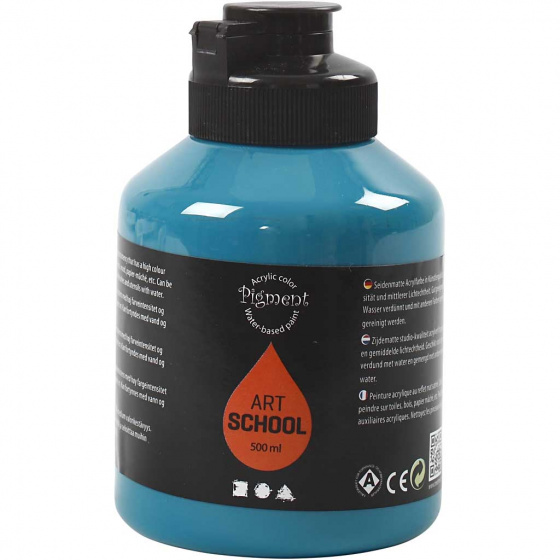 Pigment acrylverf turquoise 500 ml