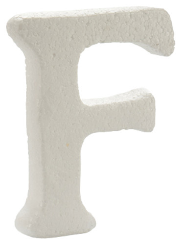 Pincello dekorácie písmeno F 12,5 x 2 x 15 cm polystyrén biely