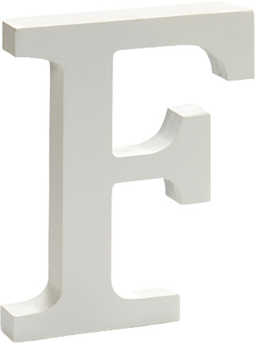 Pincello dekorácia písmeno F 15 x 1,8 cm drevo biela