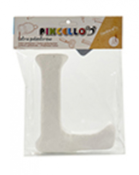 Pincello dekorácia písmeno L junior 22 x 17 cm polystyrén biely
