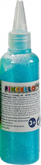 Pincello glittertube 80 gram 4 x 15 cm turquoise