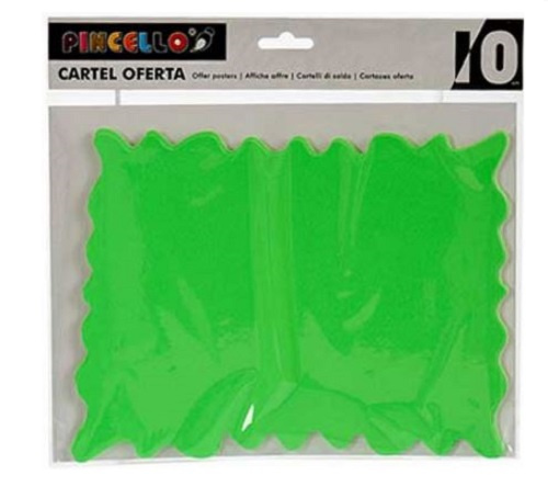 Pincello promotiestickers 26,5 cm papier groen 10 stuks