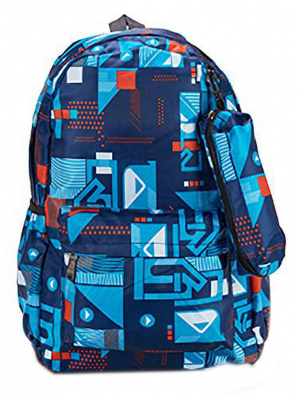 backpack abstract 18 liters polyester blue/light blue
