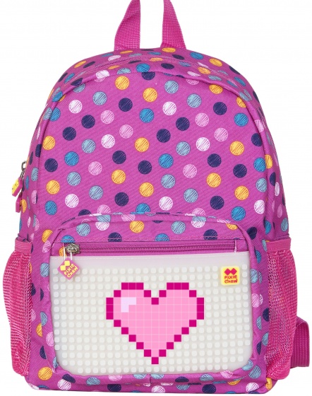 Pixie crew rugzak bubblegum met siliconen paneel 10 liter roze