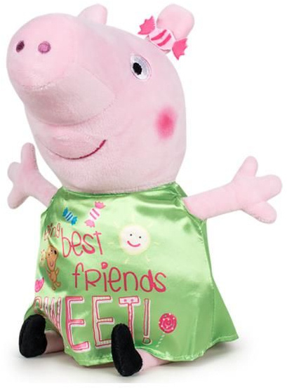 Play by Play knuffel happy peppa pig 30 cm polyester groen