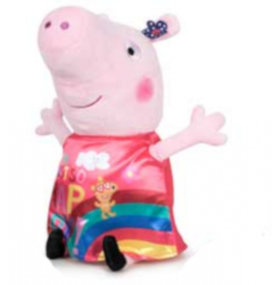 soft toy Happy Peppa Pig 30 cm polyester red/pink