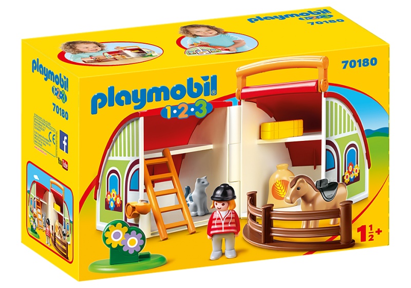 PLAYMOBIL 1, 2, 3 - Moja jazdecká škola so sebou (70180)