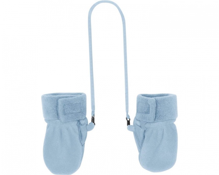 baby mittens fleece junior light blue 0-6 months
