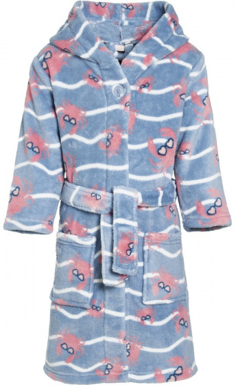 Playshoes badjas krab junior polyester blauw maat 98/104