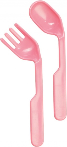 Playshoes bestekset Ergonomisch lepel en vork roze 2 delig Playshoes bestekset Ergonomisch lepel en vork roze 2 delig