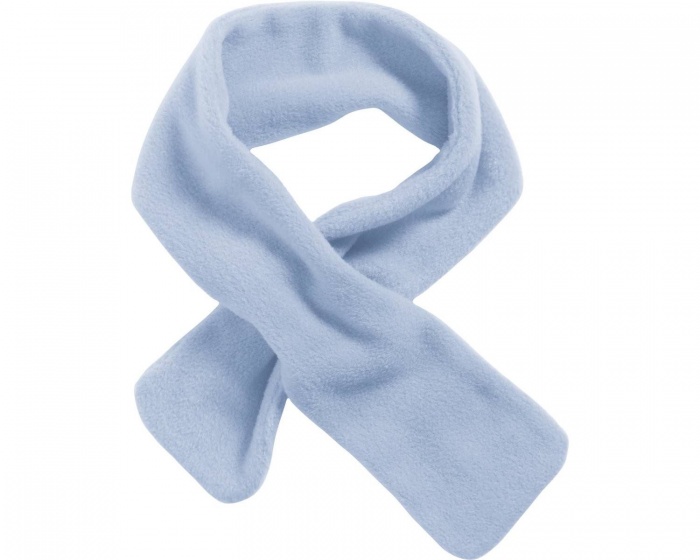 Fleece scarf with loop light blue
