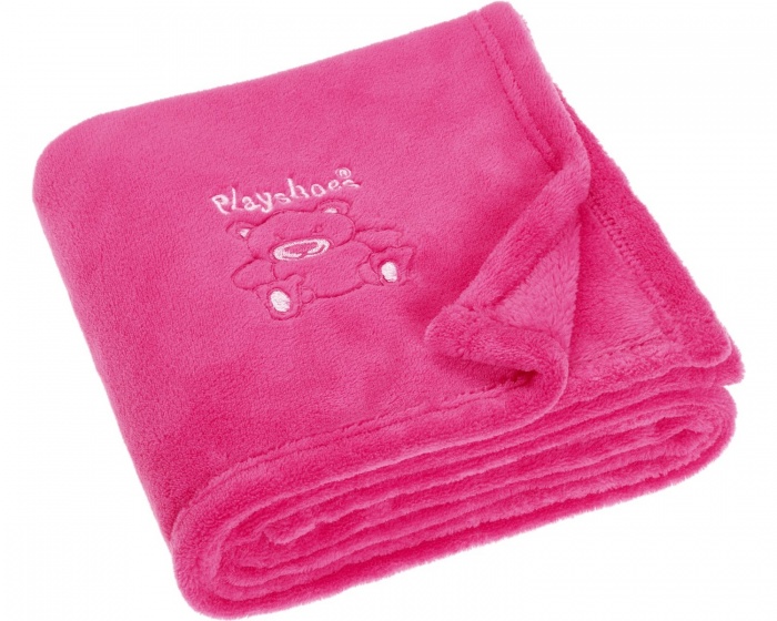 Playshoes fleecedeken beer 100 x 150 cm roze