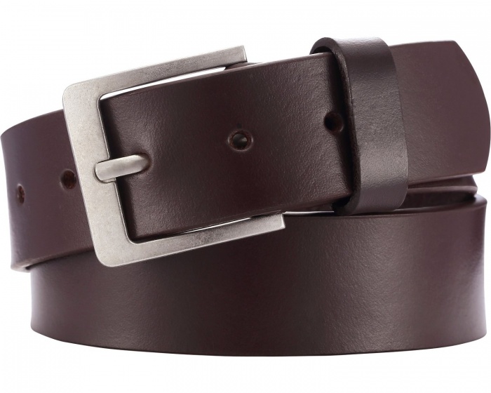 leather belt brown 3 cm size 55