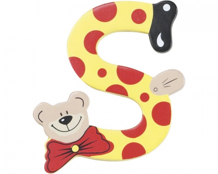 Playshoes letter s beer hout 10 cm