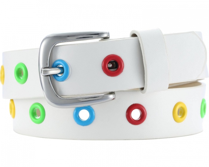 Playshoes opasok kožený s farbami junior biely veľkosť 60 cm
