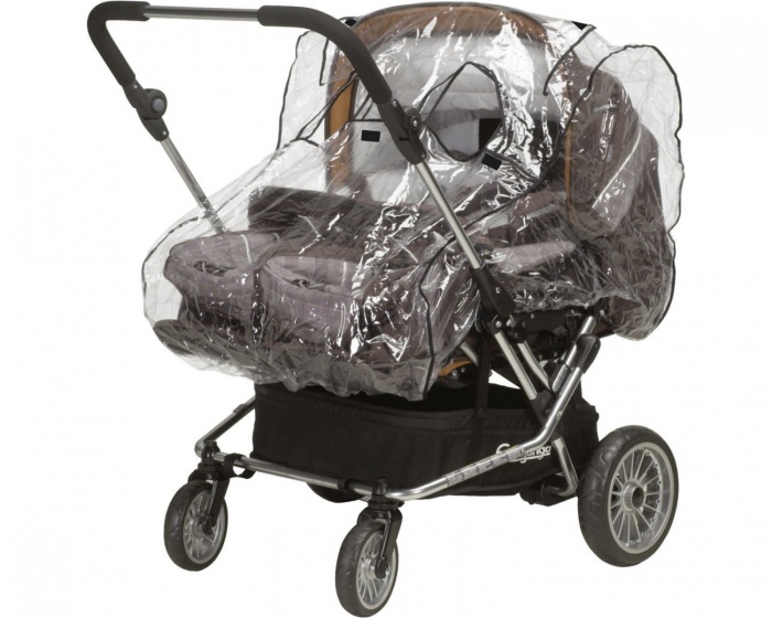 Playshoes universele regenhoes tweelingenwagen baby transparant Playshoes universele regenhoes tweelingenwagen baby transparant