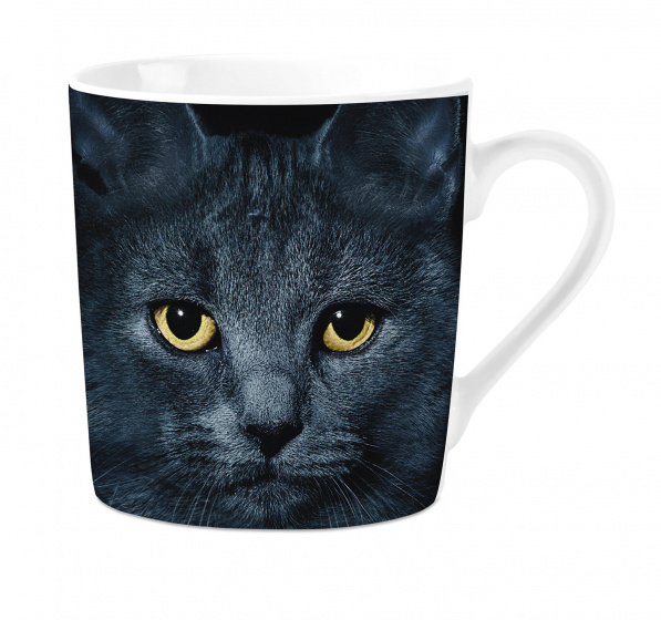 Plenty Gifts hrnček Black Cat's Eyes 240 ml porcelánový biely