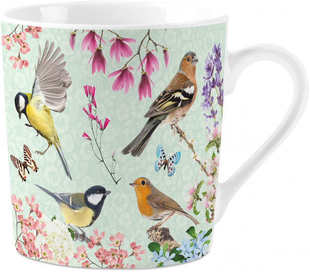 Plenty Gifts mok garden birds 240 ml porselein mint Plenty Gifts mok garden birds 240 ml porselein mint