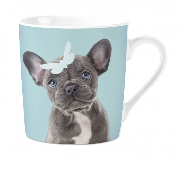 Plenty Gifts mok I love hond 240 ml porselein lichtblauw Plenty Gifts mok I love hond 240 ml porselein lichtblauw