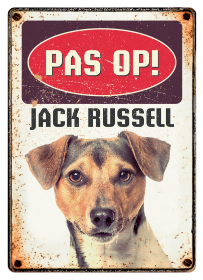 Plenty Gifts strážna doska pes Jack Russel 21 x 14,8 cm oceľ béžová